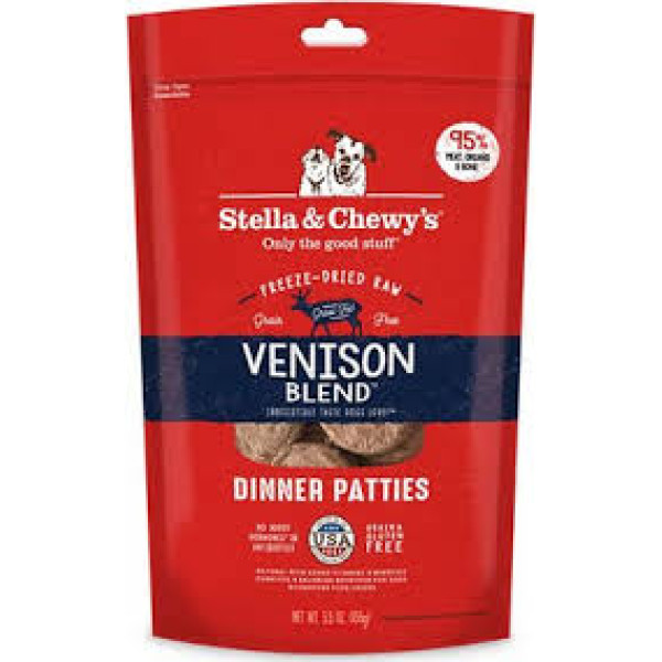 Stella & Chewy's Freeze-Dried Dinner Venison Blend For Dogs 小鹿撞羊(鹿肉羊肉配方)凍乾生肉狗用主糧 14oz